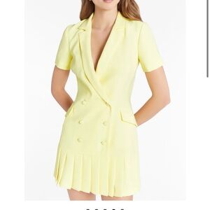 Amanda Uprichard yellow blazer dress